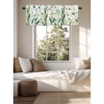 thumbnail image 3 of Kitchen Valances for Window, Saint Patrick's Day Flower Leaf Light Filtering Rod Pocket Valance Curtain, Rustic Green Plant Short Curtains Window Topper for Bedroom Bathroom Living Room 42x12in, 3 of 9