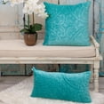 thumbnail image 7 of Nassau Collection 24" Aqua Rectangular Quilted Throw Pillow, 7 of 7