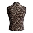 thumbnail image 4 of XIYON Womens Tank Tops Slim Fit Sleeveless Leopard Print Tank Top Stand Collar Casual Tops For Summer Fashion Clothing Breathable, 4 of 6