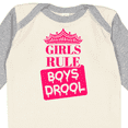 thumbnail image 4 of Inktastic Girls Rule, Boys Drool Girls Long Sleeve Baby Bodysuit, 4 of 5