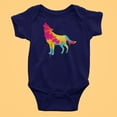 thumbnail image 5 of Old Glory Splatter Wolf Short Sleeve Graphic Baby One Piece, 5 of 6