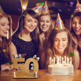 thumbnail image 3 of Birthday Wooden Sign Big Number Multi-hole Letter Curved Decoration  Guest Book  Money Holder for Birthday Celebration, 3 of 8
