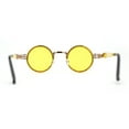 thumbnail image 4 of Womens Rhinestone Jewel Victorian Fancy Engraving Hippie Round Sunglasses Gold Yellow, 4 of 4