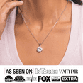 thumbnail image 3 of Cate & Chloe Mariah 18k White Gold Plated Halo Pendant Necklace with Simulated Diamonds for Women, 3 of 10