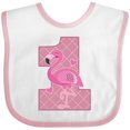 thumbnail image 3 of Inktastic First Birthday Flamingo 1 Year Old Girl Girls Baby Bib, 3 of 4