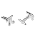 thumbnail image 4 of Gemelos de Boda de acero inoxidable Sunnimix Forma de π color Plata, 4 of 7