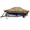 Khaki, variant on Kayme 1200D Heavy Duty Boat Cover for 10-16 ft Boats, with Reinforced Windproof Straps, Waterproof, Blue