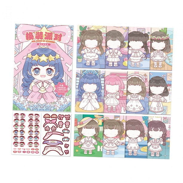 Libros de pegatinas para caras, crea tus propias pegatinas, decoración para niños, scrapbooking, Estilo A