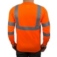 thumbnail image 3 of NY Hi-Viz Workwear Class 3 High Vis Reflective Long Sleeve ANSI Safety Shirt - Orange / Extra Large, 3 of 7