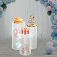 thumbnail image 6 of Cylinder Pedestal Stands for Party 3Pcs Clear Pedestal Display Plinth Pillars Round Cake Stand Cylinders for Wedding Party Art Decor 35.4''(L),29.5''(M),23.6''(S), 6 of 7