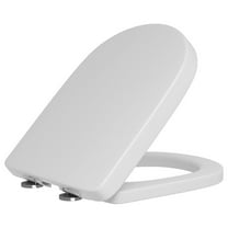 Quite-Close Round Toilet Seat For KioJJp HWMT-8733S HWMT-8733/HT1000 (10'' Rough-in) HT100S Compact Toilet, Plastic