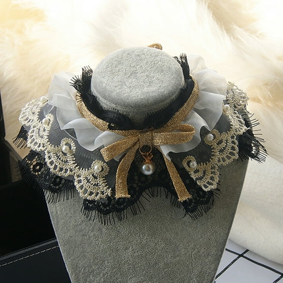 Mosey Reliable Pet Collar Bib Eye-catching   for Home   Easy Wear