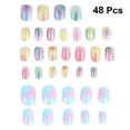 thumbnail image 2 of 48 Pcs/2 Boxes False Nail Tips Lovely Fake Nails Self-adhesive Artificial Nail for Kids Little Girls (Colorful), 2 of 5