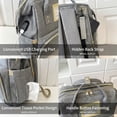 thumbnail image 4 of Diaper Bag Backpack, Multifunctional Baby Changing Bag with Foldable Crib and Insulated Bottle Pockets, a Must-Have for Baby Travel, with USB Charging Port and Stroller Straps (Gray), 4 of 6