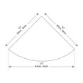 thumbnail image 6 of Dulles Glass 12" x 12" Quarter Round Floating Glass Shelf - Shelf Only - Tempered - 3/8" Thick - Flat Polished, 6 of 7