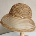 thumbnail image 3 of CoCopeaunts Womens Bucket Hat Summer Clear Mesh Breathable Sun Hat Simple Elegant Stitch Fisherman Hat Daily Costume Accessory, 3 of 8