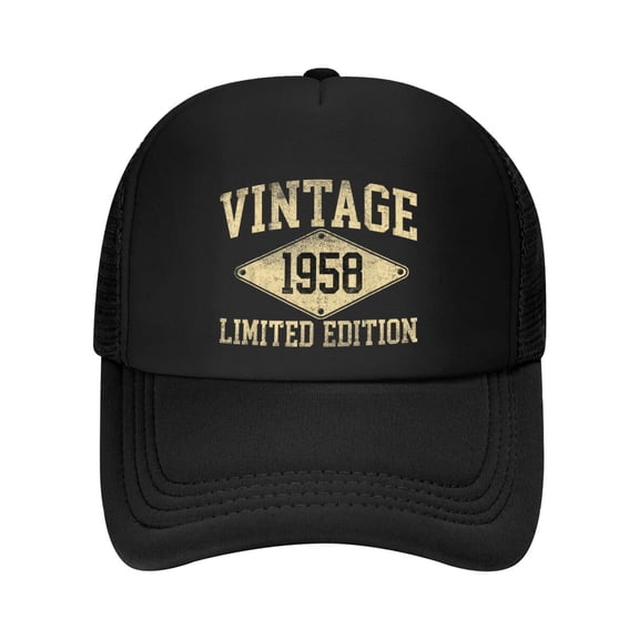 Vintage 1958 Limited Edition Year Of Birth Birthday Baseball Cap