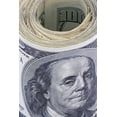 thumbnail image 2 of Flaherty, Dennis 13x18 White Modern Wood Framed Museum Art Print Titled - Close-up of a roll of US $100 bills, 2 of 4