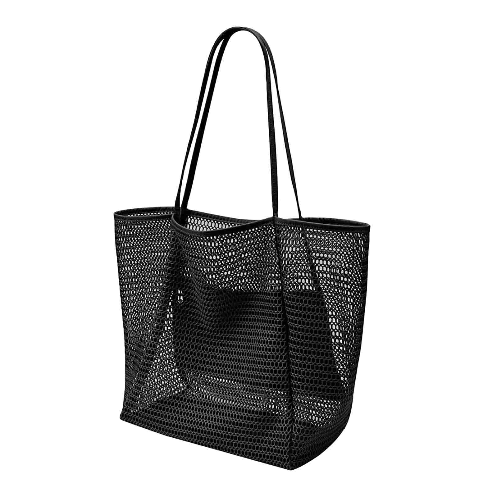 Best Choice! MIARHB Beach Bag Mesh One Shoulder Tote Bag Women's Hand