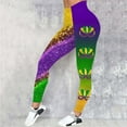 thumbnail image 2 of PMUYBHF Leggings pour Femmes Color Block Graphy Taille Haute Extensible Imprimé Carnaval Festival Leggings Pantalons 6538 S, 2 of 5