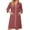Vermilion(Solid), variant on Lightweight Robes for Women Zipper Loose Fit Bathrobes for Women Zip Up Front 3/4 Sleeve Knee Length Fashion Sleepwear Nightgown with Pockets Dark Gray M