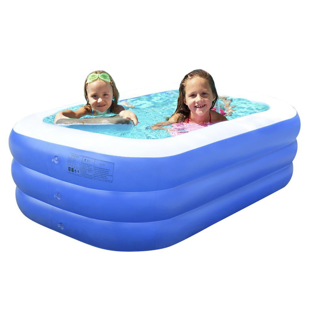 Details about   3 Layers Family Inflatable Swimming Pool Outdoor Summer Kid Adult Paddling 