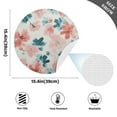 thumbnail image 3 of 15 Inch Round Grid Plate Mats Heat Non-Slip Resistant PVC Placemats for Kitchen Dining Table Decor Coral and Teal Floral Pattern 6PCS, 3 of 5