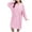 Pink, variant on Womens Robe Pockets Soft Plush Coral Velvet Solid Color Quick Dry Water Absorbing Long Sleeve Bandage Bathrobe Spa Loungewear Maternity Gift Idea