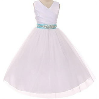 Dreamer P Girls' Lace Cap Sleeve Dress With Flower - Tea Length, Fully Lined, For Communion & Special Occasions 3 thumbnail image