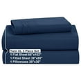 thumbnail image 2 of KriKac XL Sheets Set - 3 Piece XL Bed Sheets, Deep Pocket, Hotel Luxury, Extra Soft, Breathable and Cooling, Navy Blue XL Sheet Set, 2 of 9