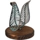 thumbnail image 3 of Servilletero moderno independiente, diseño de base de madera marrón de hoja de metal turquesa dorada, dispensador de pañuelos de mesa, organizador de almacenamiento de servilletas, 3 of 4