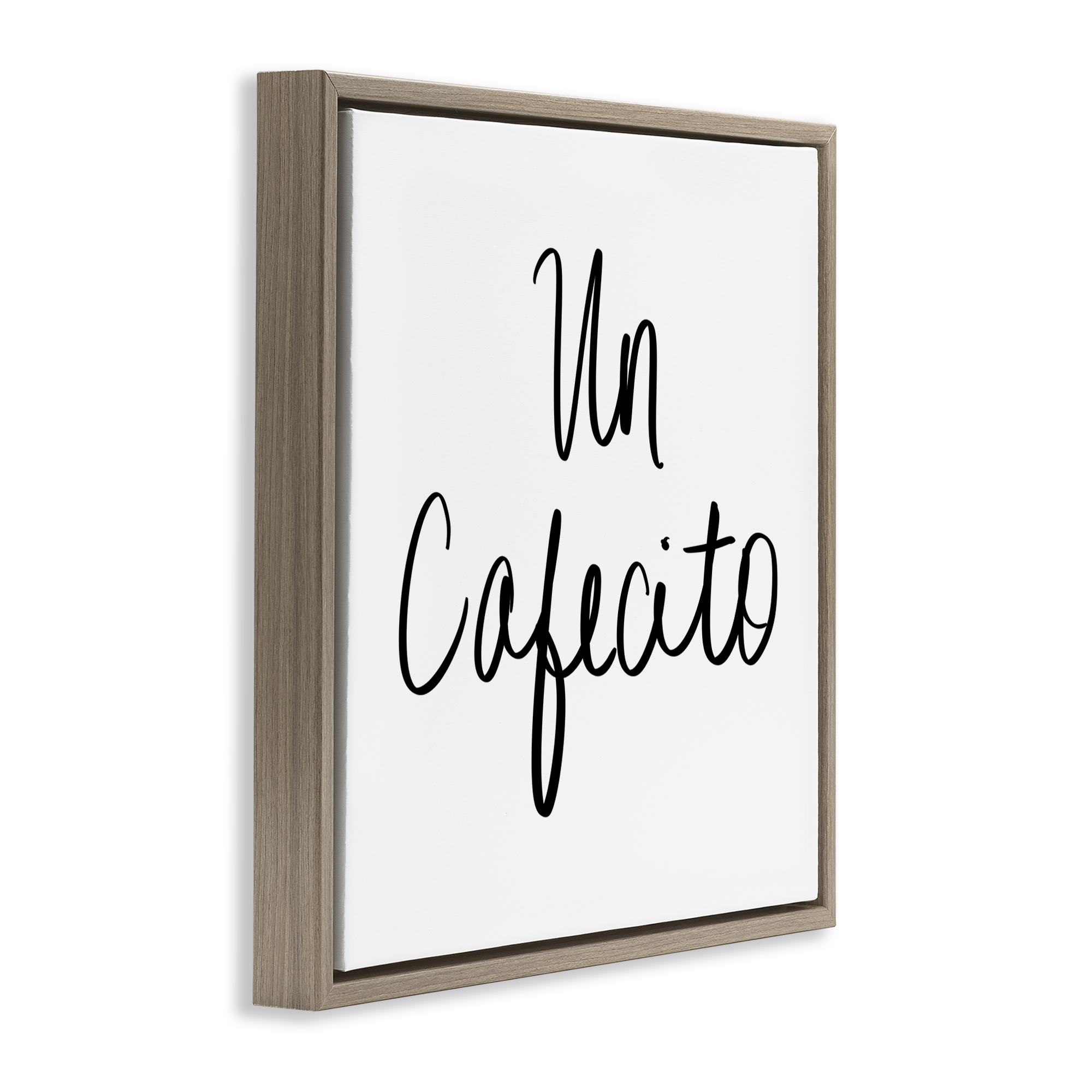 Stupell Industries Un Cafecito Diseño Minimalista Food & Beverage Painting Brown Floater Framed Art Print Wall Art, 25 x 25