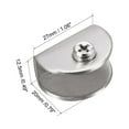thumbnail image 2 of Uxcell Glass Shelf Bracket Stainless Steel Glass Clamp Half Round for 7-10mm 4Pcs, 2 of 3
