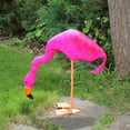 thumbnail image 2 of Northlight Seasonal Standing Feathered Flamingo with Head Down Decoration, 2 of 2