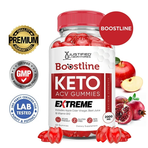 Boostline Keto Extreme ACV Gummies 2000mg Dietary Supplement 60 Gummys