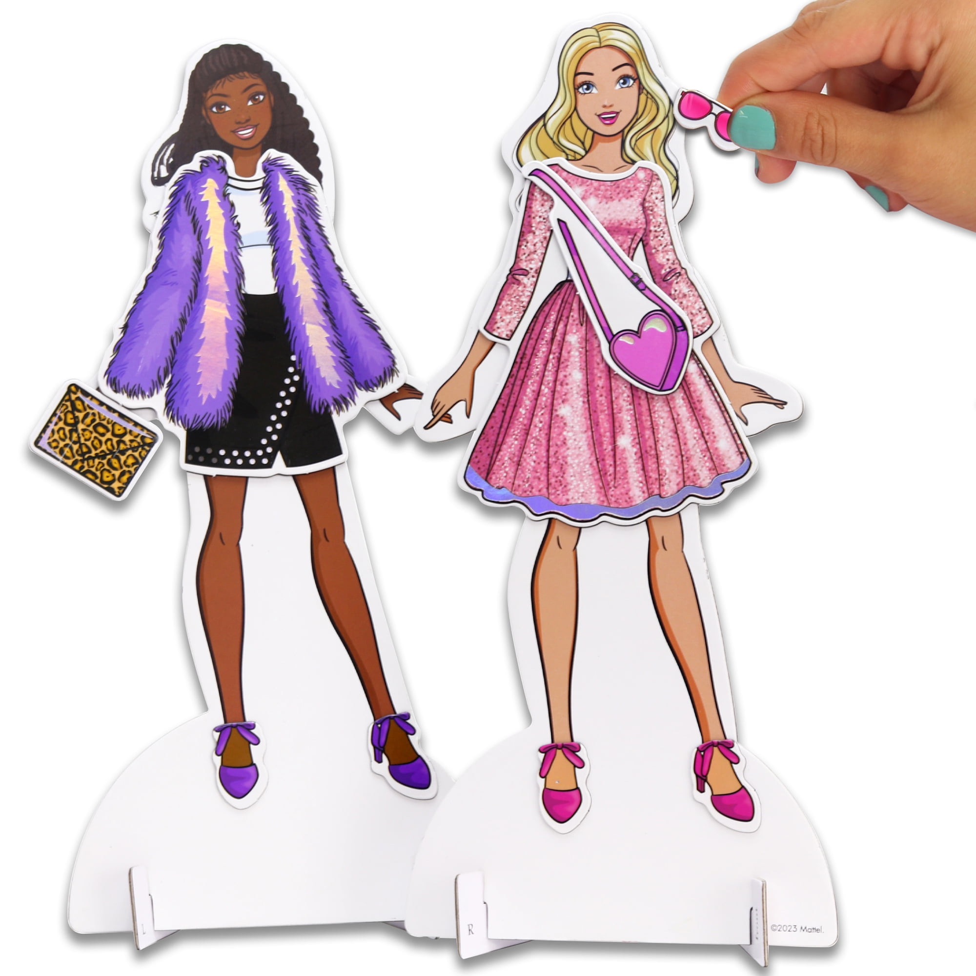 Barbie: Magnetic Dress Up Closet Activity - Fashion Design Playset, Mix & Match Accessories, Decorate & Display, Pink Closet Storage Case, Kids 3+