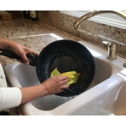 idee No Mildew, Non-Scratch Disposable Scouring Sheets (60 Sheets/roll) for Dish-Washing, Cleaning, Scrubbing, PW01Y, Yellow