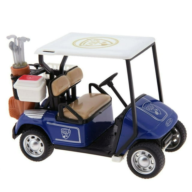 1 36 Scale Alloy Pull Back Model Car High Simulation Golf Cart Toy(Blue)