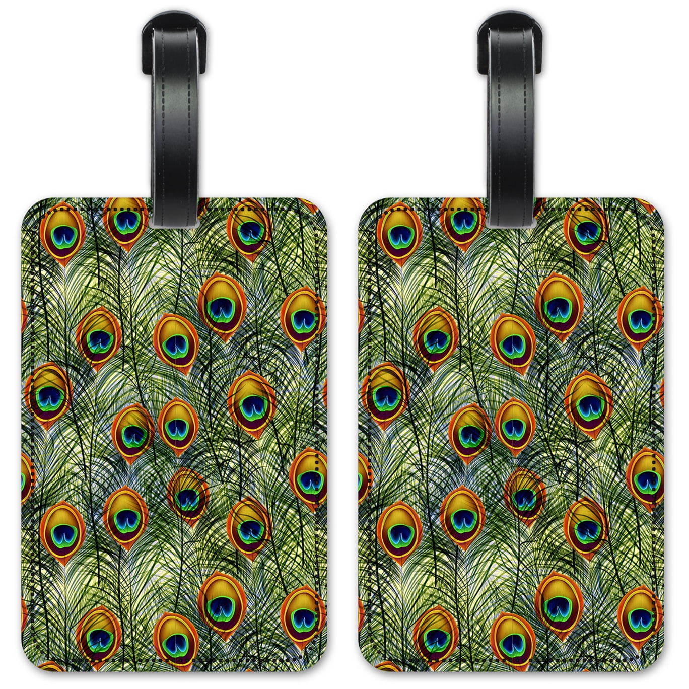 CUSTOMISED PEACOCK FEATHER LUGGAGE TAG main image 0