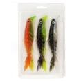 thumbnail image 3 of Perch Pike fishing bait soft Double Color Multi Join Bone Fish Paddle Tail 15cm three strips in box, 3 of 10
