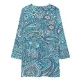 thumbnail image 3 of Flower Polka Dot Paisley Loose Dress Evening Dress Summer Dresses for Women Luxury Dress Long Sleeved Dress, 3 of 4