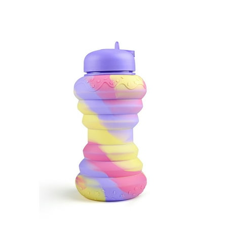 

Water Bottle Folding Leak-Proof Sports Travel Outdoor Drinking Portable Children Silicone Cup
