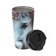 thumbnail image 2 of Lsque Flower Crown White Horse Pattern Travel Coffee Mug 16oz: Insulated Coffee Cup with Leakproof Lid, Coffee Tumbler, Reusable Coffee Cups with Seal Lid, 2 of 8