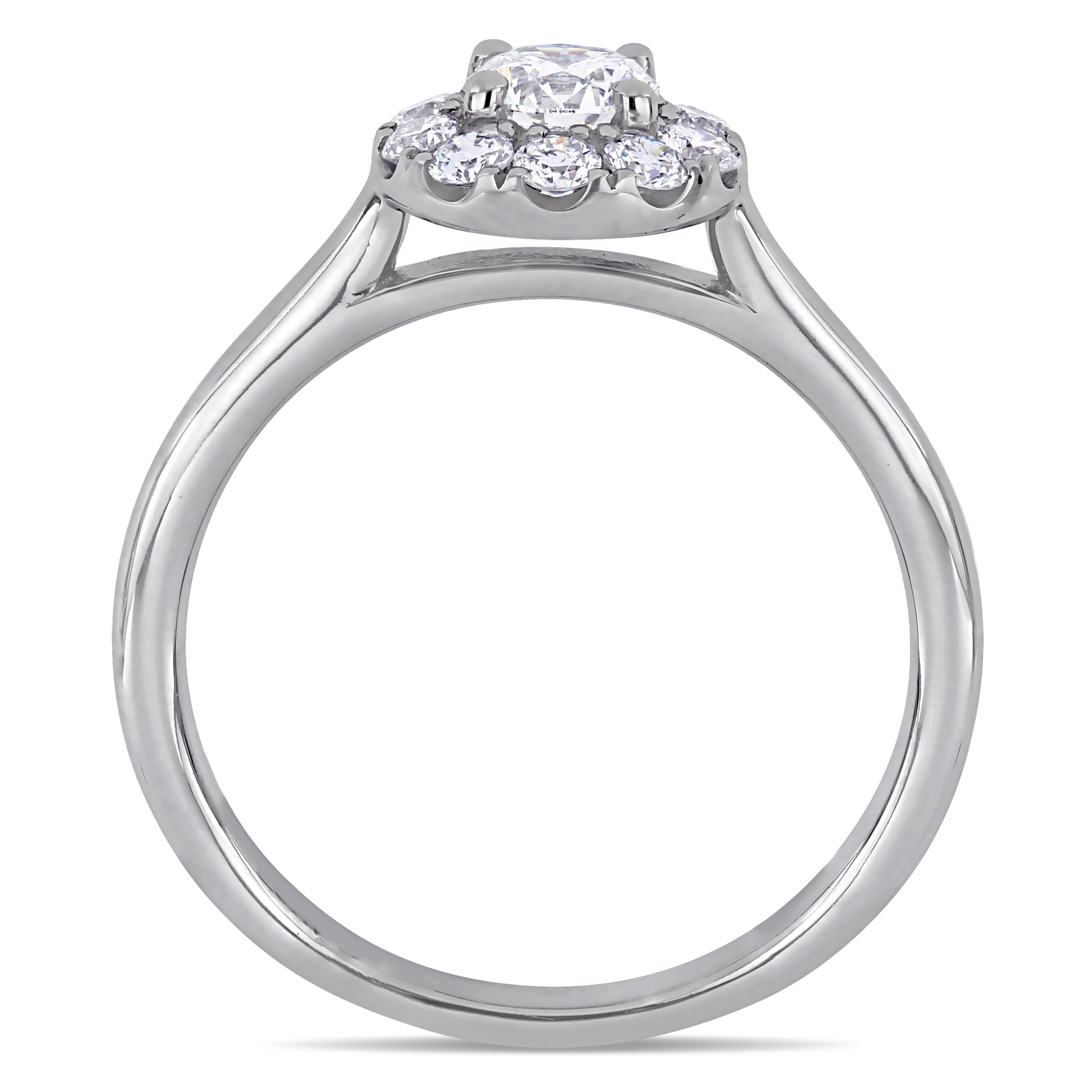 Created Forever Women's 3/4 Carat T.G.W. Lab-Grown Diamond 14kt White Gold Halo Engagement Ring