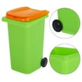 thumbnail image 1 of Luxshiny Small Plastic Boxes Mini Recycling Bin Plastic Green Bucket With Orange Lid For Storage Cabinet 1Pcs Back to School, 1 of 6