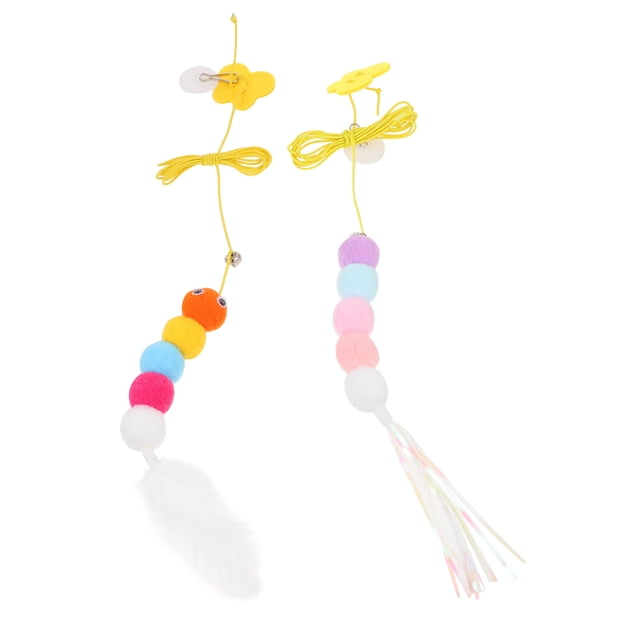 Miangastore 2pcs Cat Wand Indoor Hanging Teaser Kit For Kittens Scratch Resistant And Interactive Present For