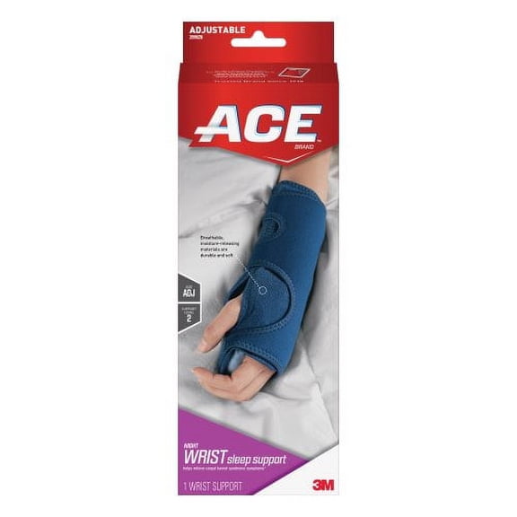 3M™ 209626, 3M™ Ace™ Wrist Support, Navy, One Size Fits Most, 12/Box (1084248_BX)