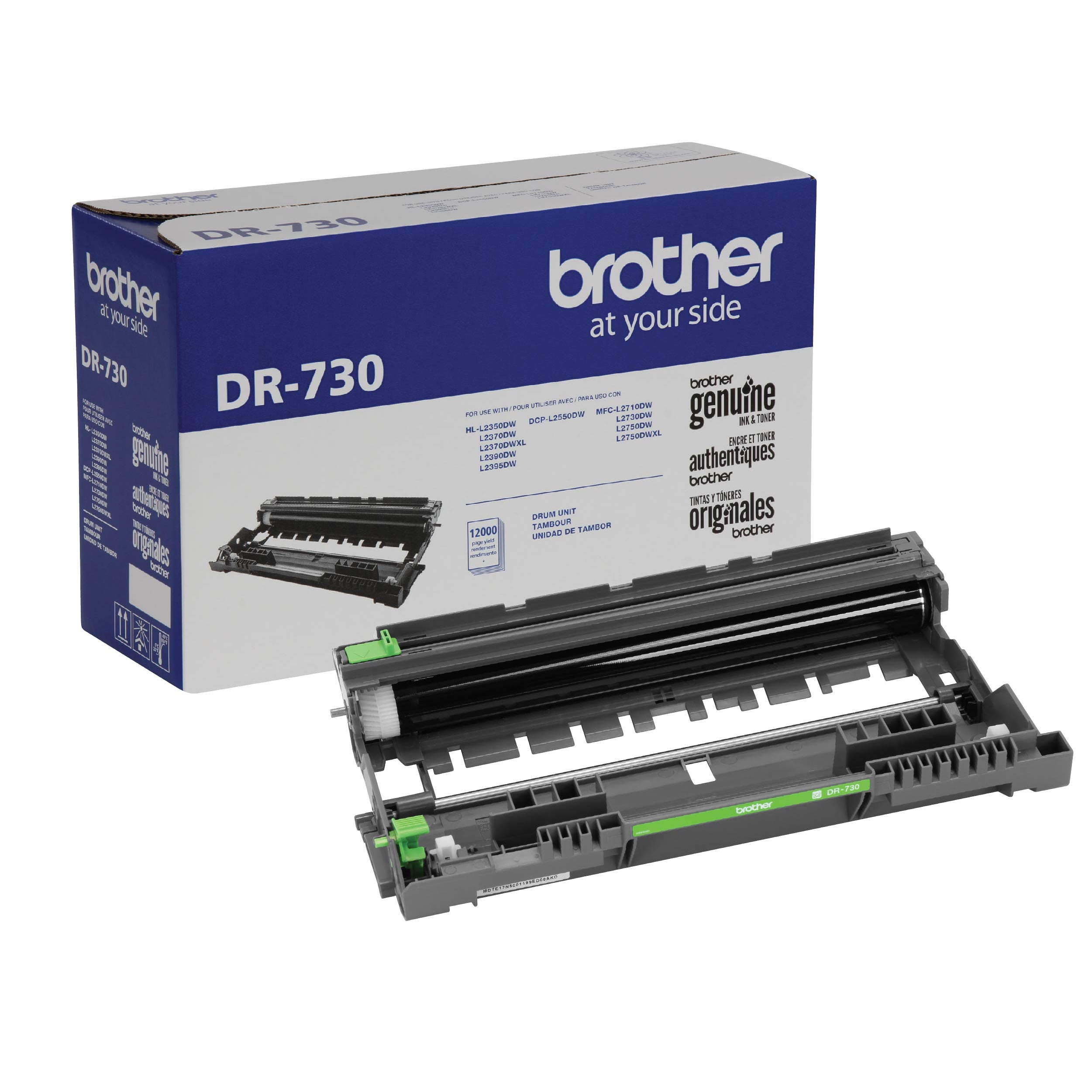 Brother Genuine Drum Unit, DR730, Yields Up to 12,000 Pages, Black