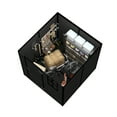 thumbnail image 6 of Wework 6x6FT Black Resin Shed | 12mm Thick PP Board, Reinforced Floor & Secure Lock | All-Weather Outdoor Storage for Tools, Bicycles, Patio Furniture, 6 of 7