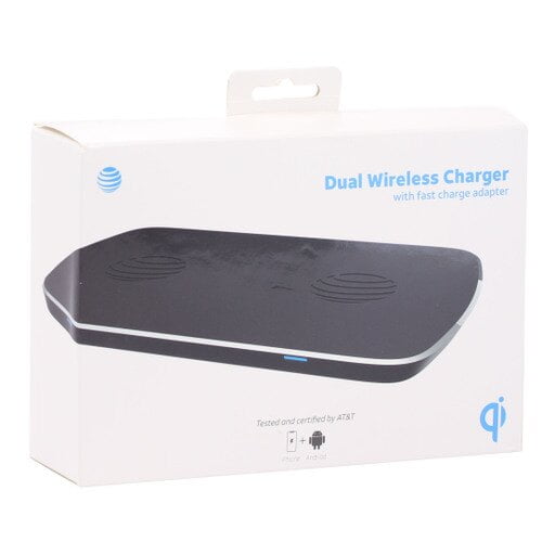 AT&T Fast Charge Wireless Charging Dual Pad Black